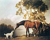 Famous Horse Paintings - Bay Horse and White Dog